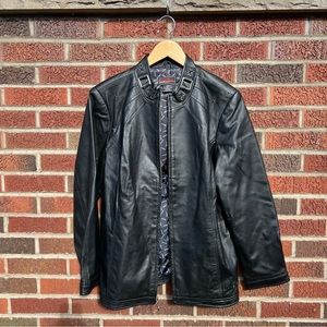 Bradley by Bradley Bayou Black Silver Fixture Leather Coat